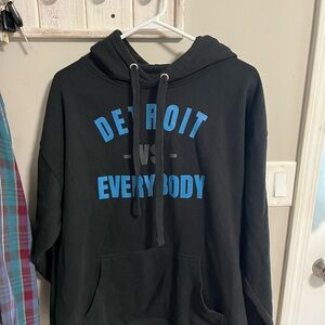 Black Detroit vs Everybody Hoodie